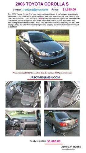 `~`~/`-2006 Toyota Corolla`~``~`