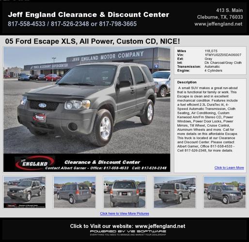 05 Ford Escape XLS All Power Custom CD NICE!