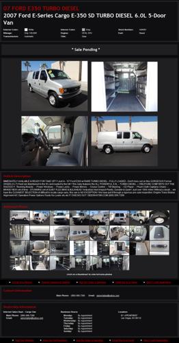 07 Ford E350 Turbo Diesel Commercial Choices