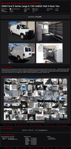 08 Ford E150 Van Fully Outfitted Off The Charts