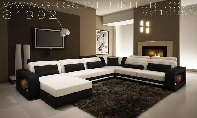 1005C Black/White Sofa