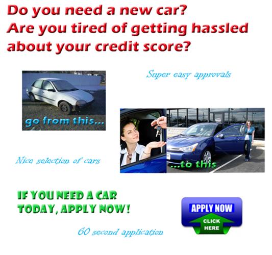 100% auto loan approval bad credit ok everyones approved try now!