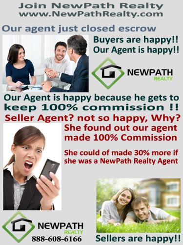 100% Commission for California Real Estate Agents - NewPath Realty