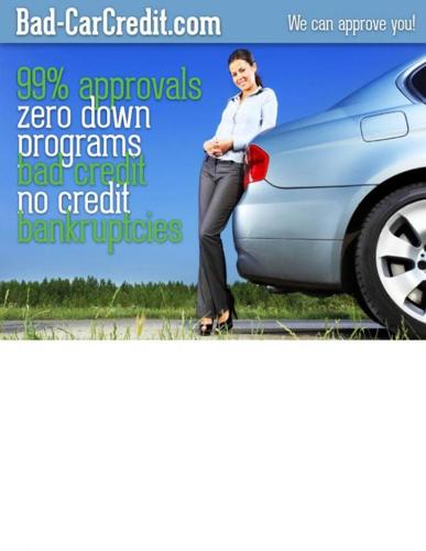 ➨ APPROVED NOW BAD CREDIT LOANS Zero Down Programs.