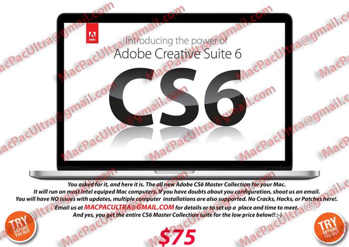 ⧭六 ; Adobe Creative Suite 6 Master Collection for Macs