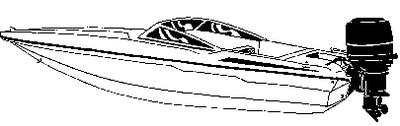 $155.99, CARVER 74018P - Carver 18 O/B Ski Boat Cover w/Low Profile Windshield Poly