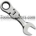 17 mm Stubby Flex Combination Ratcheting Wrench METRIC