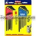 18 Piece Combination SAE and Metric Long Ball End Hex-L™ Hex Key Set