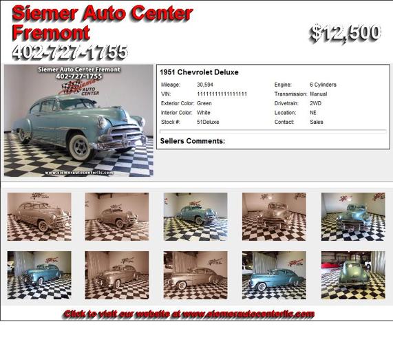 1951 Chevrolet Deluxe - Affordable Used Cars