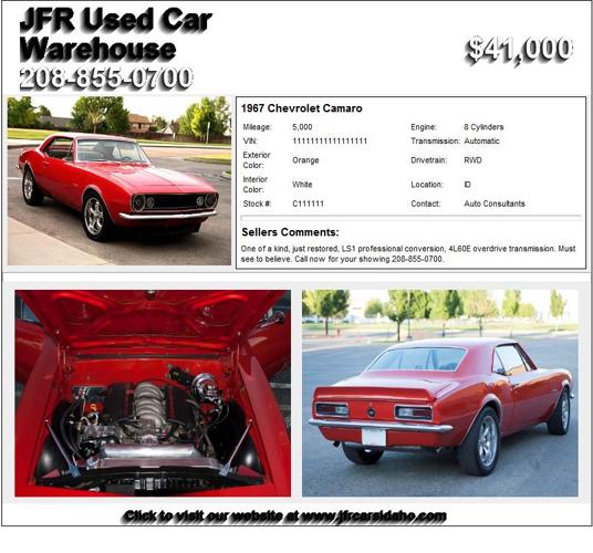 1967 Chevrolet Camaro - Stop Looking and Buy Me