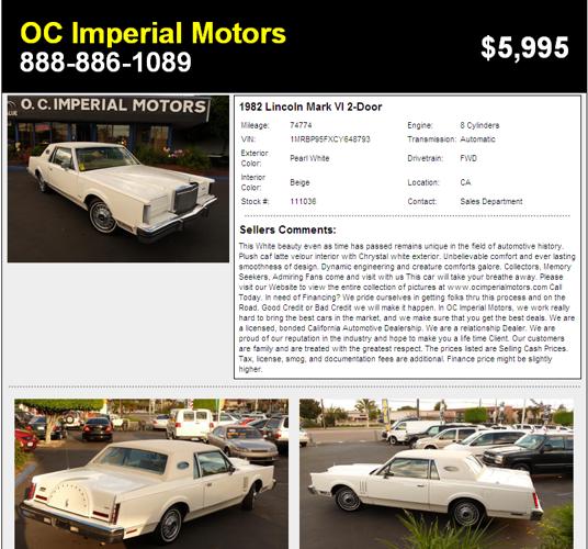 1982 Lincoln Continental MarkVI… distinquished…. grace and sophistication