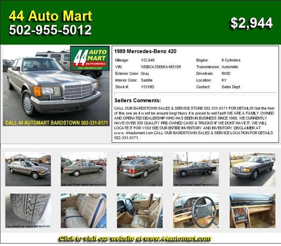 1989 Mercedes-Benz 420 - Look No Further