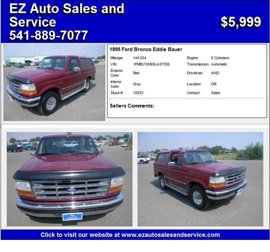 1995 Ford Bronco Eddie Bauer - Your Search Stops Here