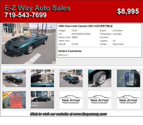 1996 Chevrolet Camaro Z28 CONVERTIBLE - Stop Looking and Buy Me