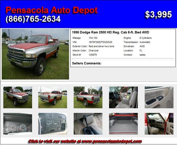 1996 Dodge Ram 2500 HD Reg. Cab 8-ft. Bed 4WD - Call to Schedule your Test Drive