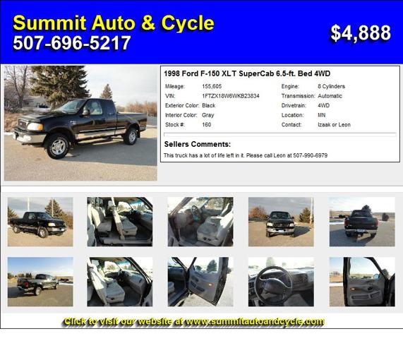 1998 Ford F-150 XLT SuperCab 6.5-ft. Bed 4WD - Stop Looking and Buy Me