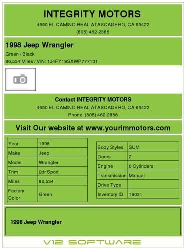 1998 Jeep Wrangler