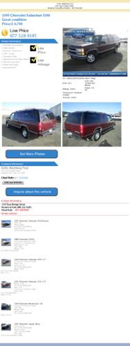 1999 chevrolet suburban 1500 great condition 3735a 5.7l v8