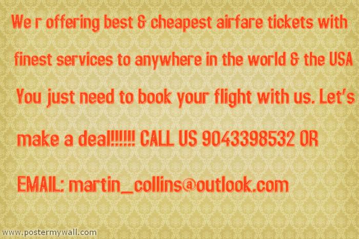 $199.99, Best & Affordable Airfare Flight Tickets For $199.99