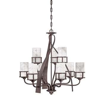$1,197.99, Quoizel 9 Light Kyle Chandelier in Iron Gate - KY5009IN