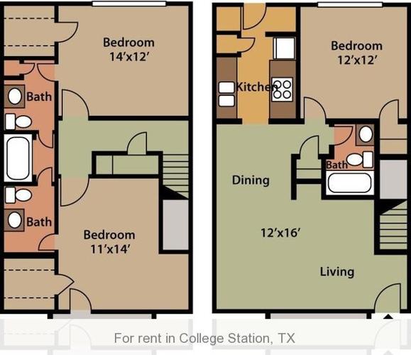 1 bedroom Apartment in College Station. 645/mo