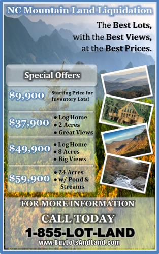 1br, ~ ~ ~ NC Mountain Land + Log Home Packages ~