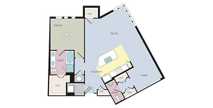 1br Savoye Apartment Community Model: Trust (A1.5D) Brand New Ph. 866-443-1761