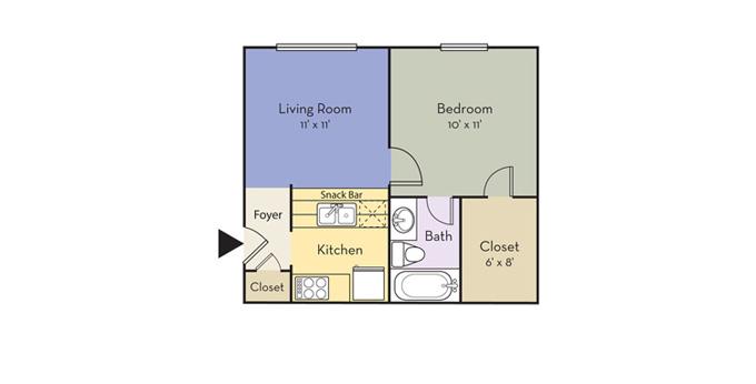 1br Talisker Garden Oaks and Clipper Pointe Apartment Community Model: Garden Oaks A1A Ph. (866)