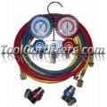 2-Way Manifold Gauge Set with 90 degree Snap and Seal Coupler