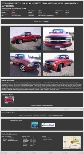 2000 Chevrolet S-104.3L V6 - 5 Speed - Buy Here Pay Here - Warranty - Autocheck