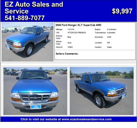 2000 Ford Ranger XLT SuperCab 4WD - Priced to Sell