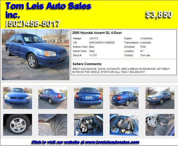 2000 Hyundai Accent GL 4-Door - This is the one