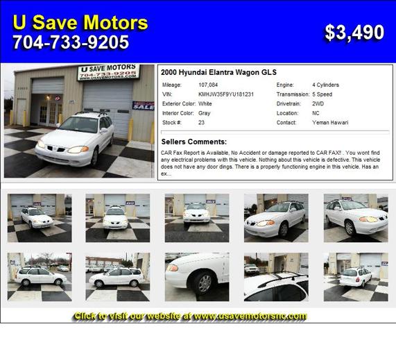 2000 Hyundai Elantra Wagon GLS - Stop Shopping and Buy Me
