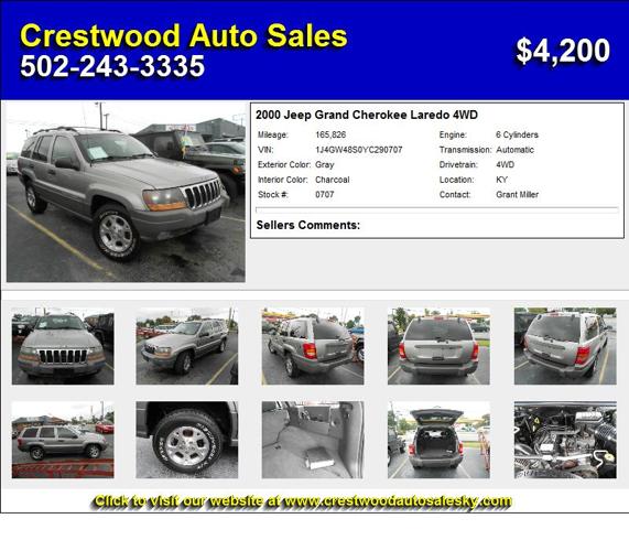 2000 Jeep Grand Cherokee Laredo 4WD - Priced to Move