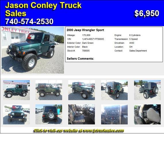 2000 Jeep Wrangler Sport - Used Cars OH