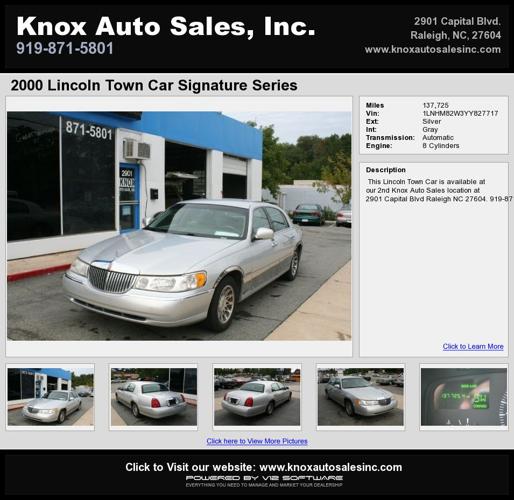 2000 Lincoln Town Car Signature Series