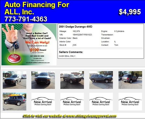 2001 Dodge Durango 4WD - BUY HERE PAY HERE MOST CARS