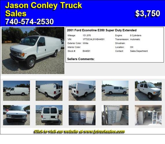 2001 Ford Econoline E350 Super Duty Extended - Need A Affordable Used Car?