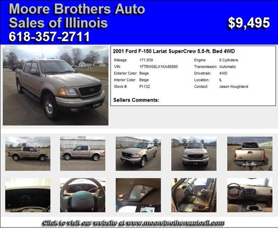 2001 Ford F-150 Lariat SuperCrew 5.5-ft. Bed 4WD - Used car Sales IL