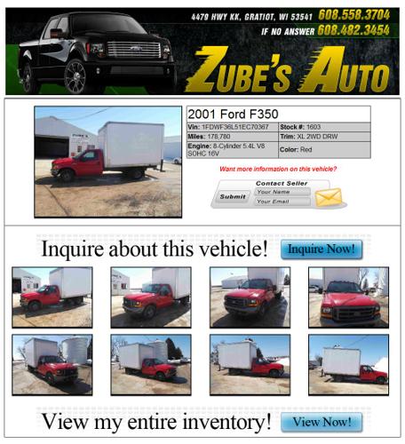 ?2001 Ford F350 8-Cylinder Red Cube Work van