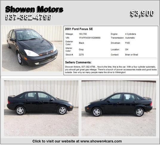 2001 Ford Focus SE - Hurry In