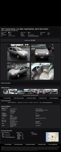2001 Toyota Sienna Low Miles Quad Buckets More! More! More!