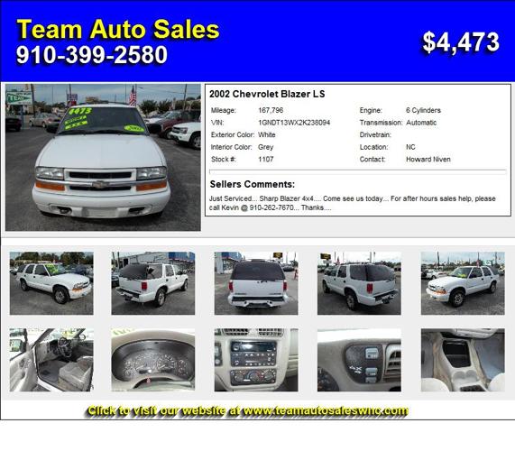 2002 Chevrolet Blazer LS - Priced to Move