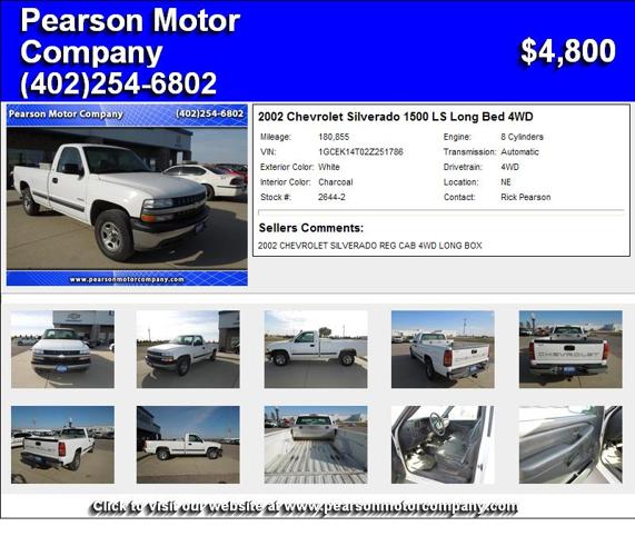 2002 Chevrolet Silverado 1500 LS Long Bed 4WD - This is the one