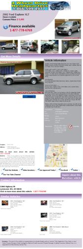 2002 ford explorer xlt finance available 22479 245l v6