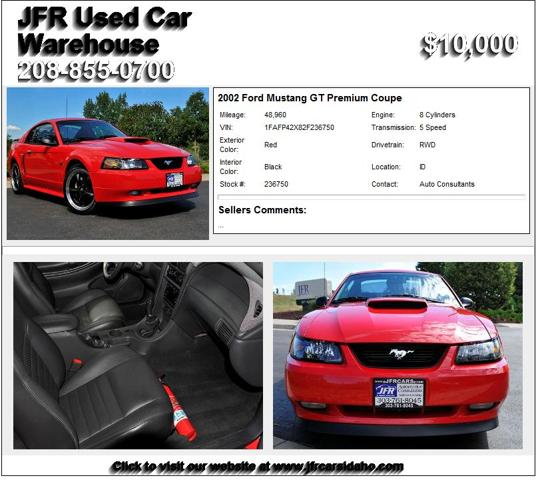 2002 Ford Mustang GT Premium Coupe - New Owner Needed