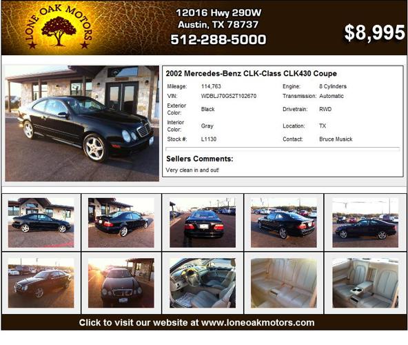 2002 Mercedes-Benz CLK-Class CLK430 Coupe - The Best Place to Buy a Car!