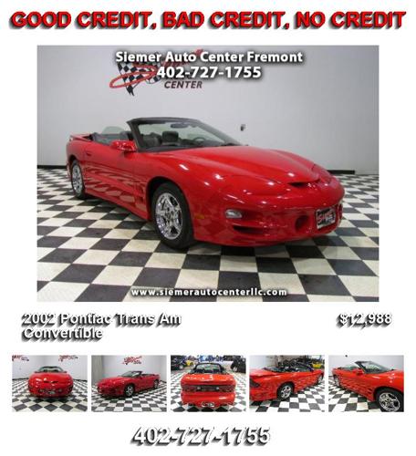 2002 Pontiac Trans Am Convertible - Cars For Sale NE