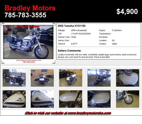 2002 Yamaha XVS1100 - Your Search Stops Here