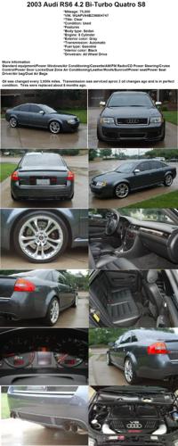 = = = 2003 Audi RS6 4.2 Bi-Turbo Quatro S8 = = =